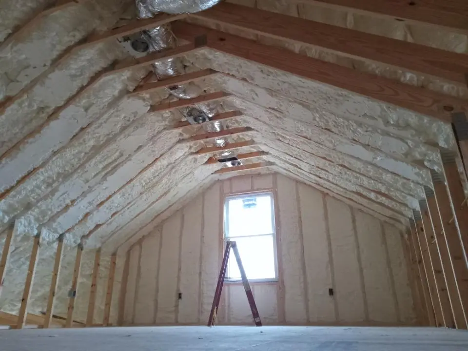 Spray foam roofing application for Crawl Space Insulation project in Headland